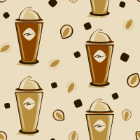 I Love Coffee Seamless Pattern Set
