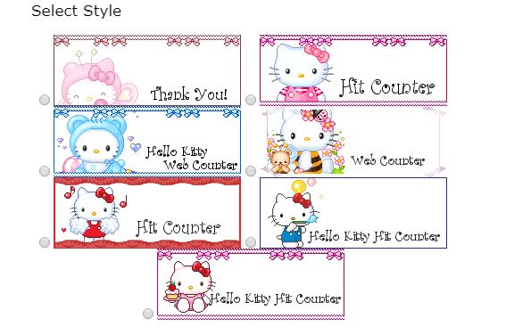 Hello Kitty Web Page Counters