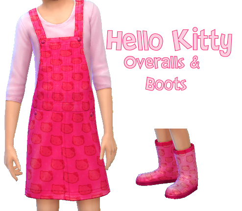 Hello Kitty Overall & Rain Boots