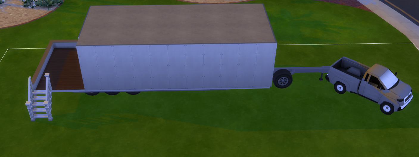 Tiny House Shell on a Trailer for Sims 4