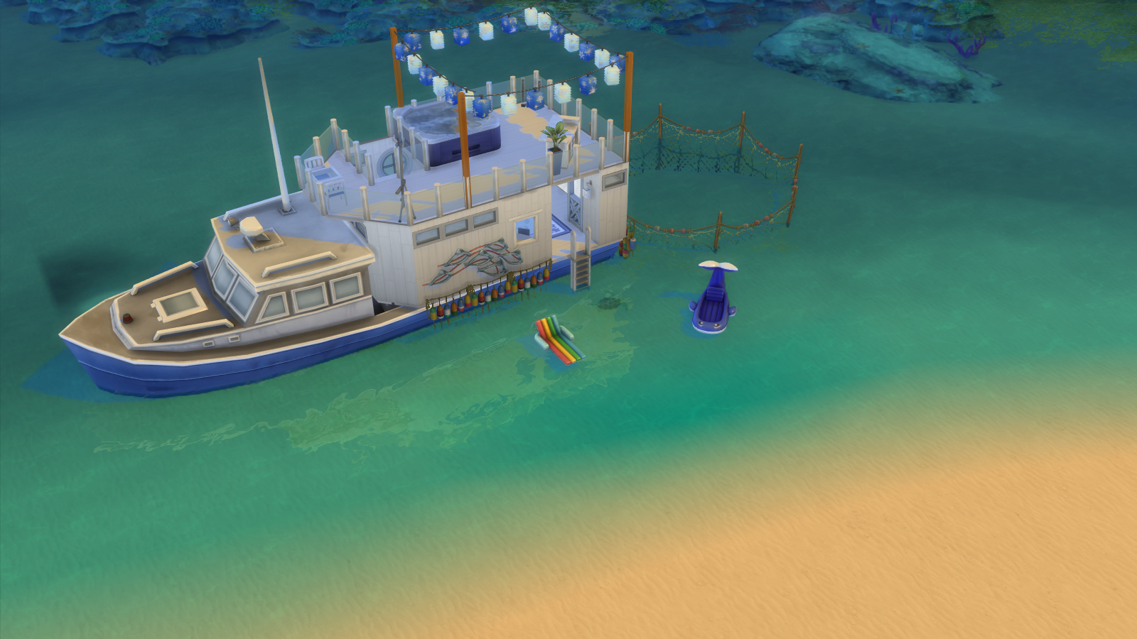 Sims 4 Blu House Boat