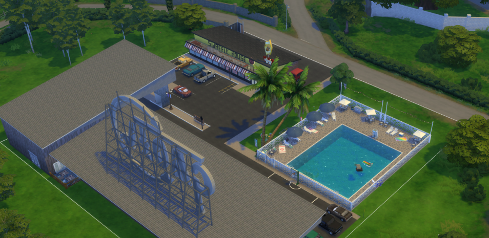 Motel 6 and Waffle House Sims 4