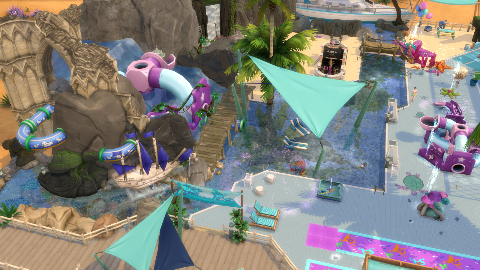 Lagoon Water Park for Sims 4