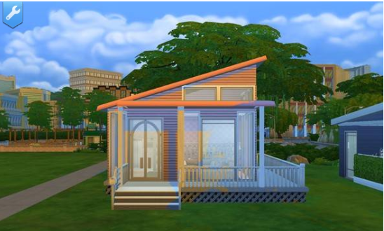 Pink a tiny house for Sims 4