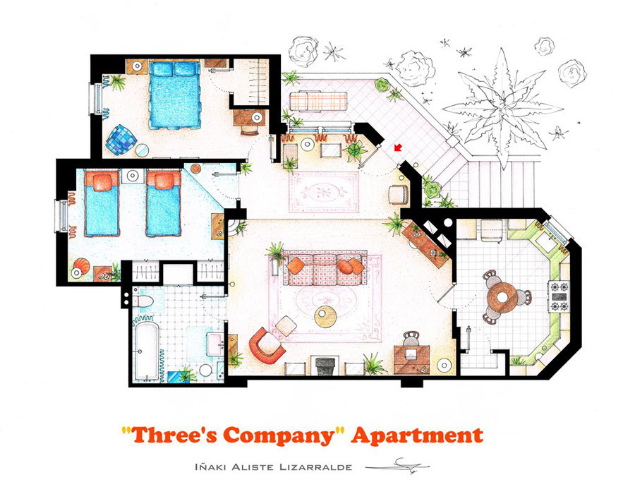 Three's Company Apartment for Sims 4
