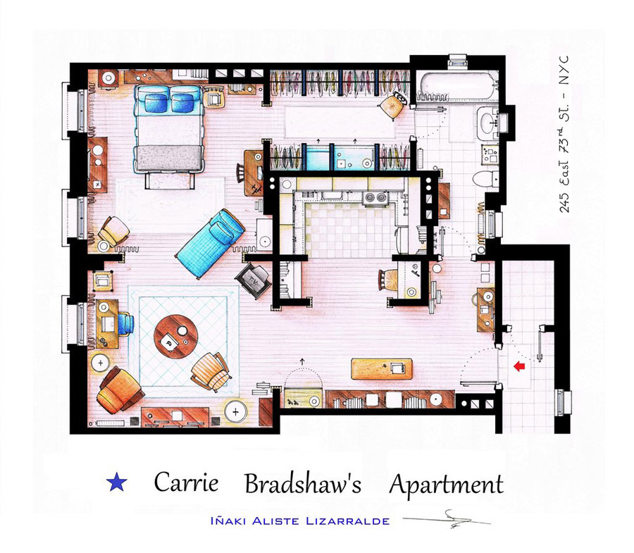 Carry Bradshaw Apartment/House for sims 4