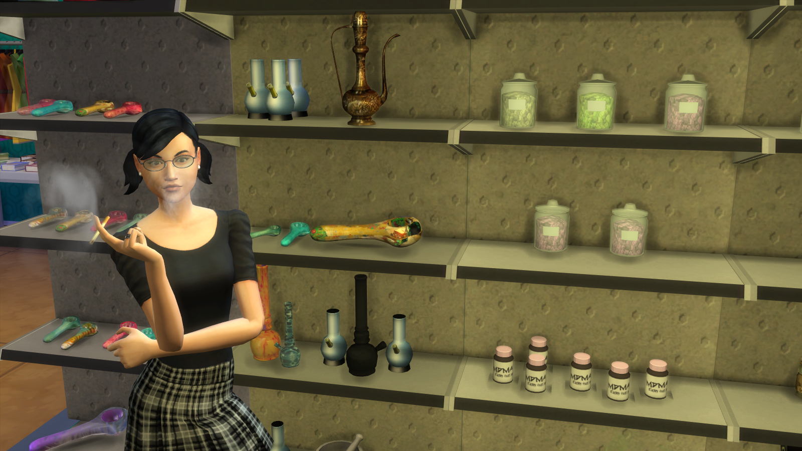 Sweet Leaf Pot Shop for Sims 4