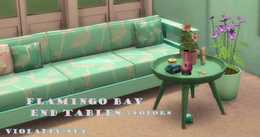 Flamingo Bay End Tables for Sims 4