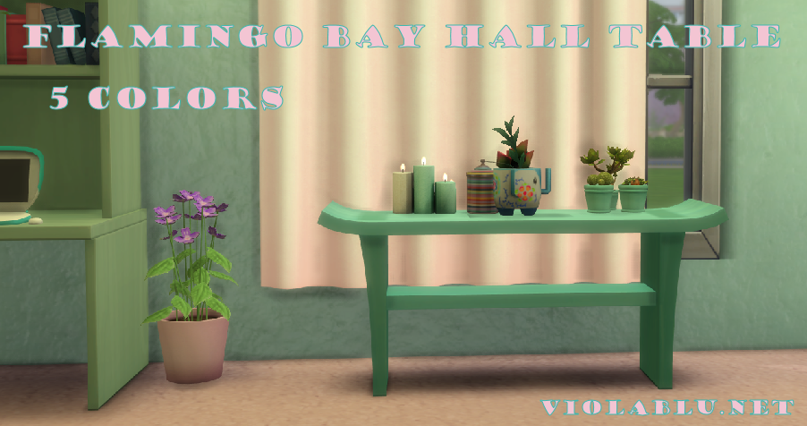 Flamingo Bay Hall Table for Sims 4