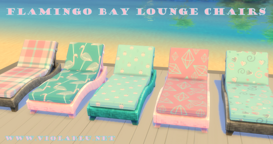 Flamingo Bay Lounge Set for Sims 4