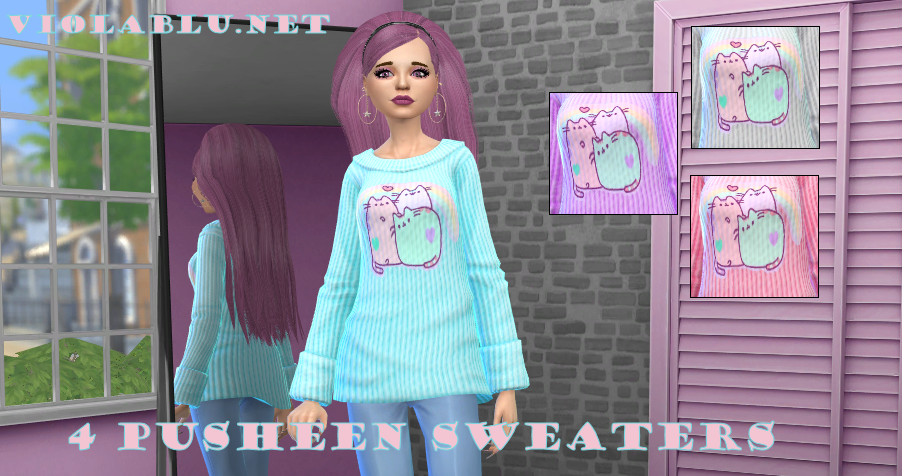 Pusheen Sweaters for sims 4