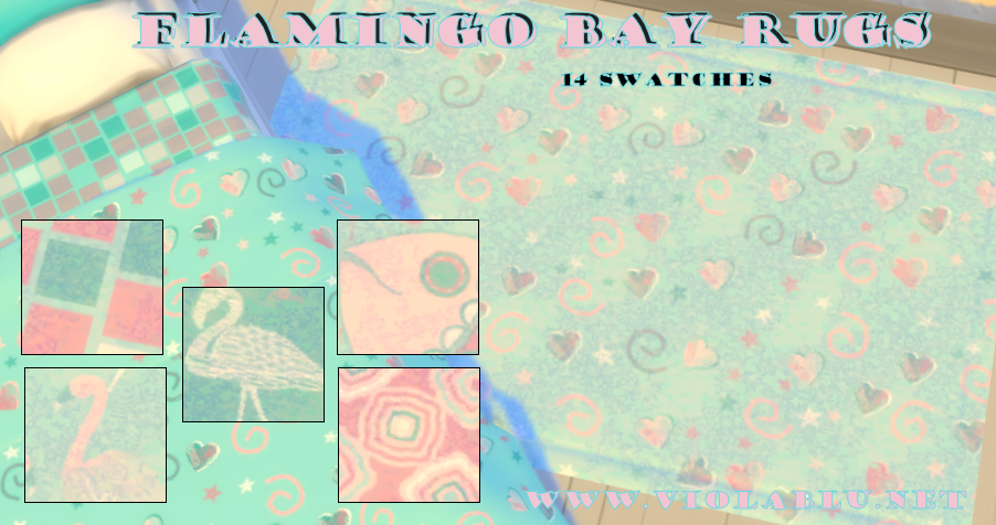 Flamingo Bay Rugs for Sims 4