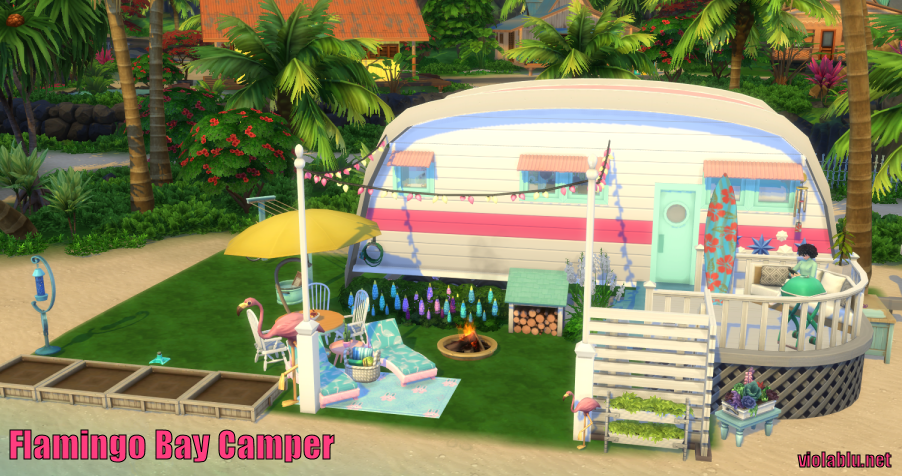 Flamingo Bay Camper for Sims 4