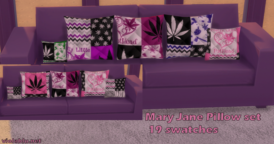 Mary Jane Pillow Set for Sims 4