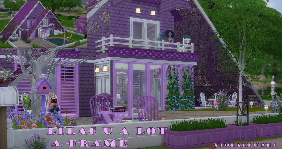 Lilac U A Lot A Frame House for Sims 4