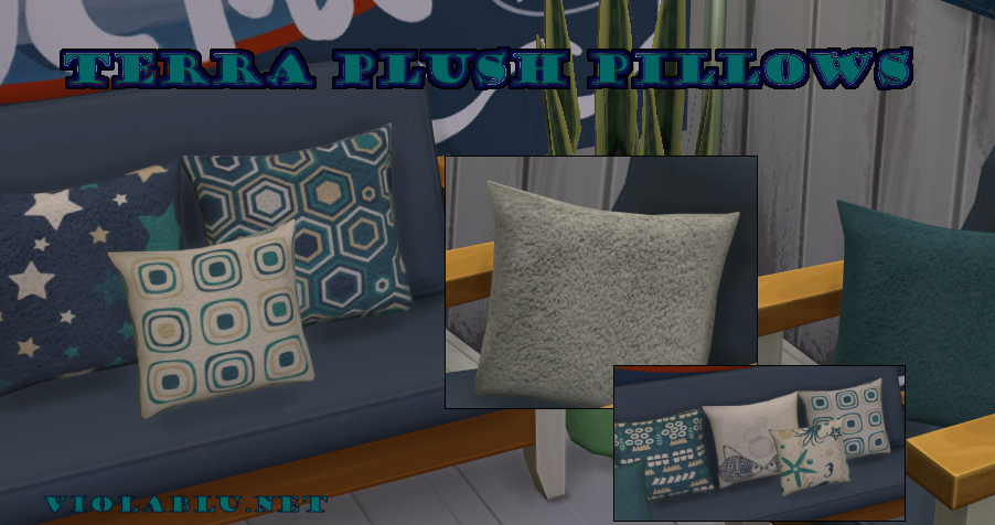 Terra Plush Pillow Set for Sims 4