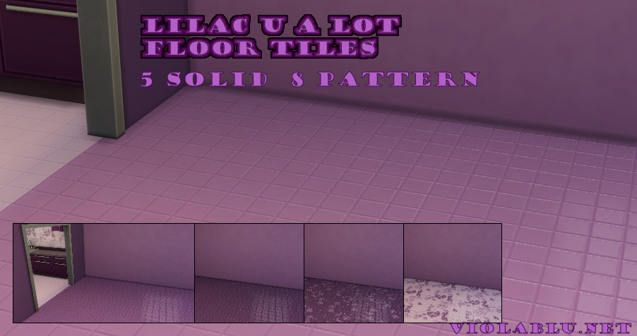 Lilac U A Lot Tiles Floors for Sims 4