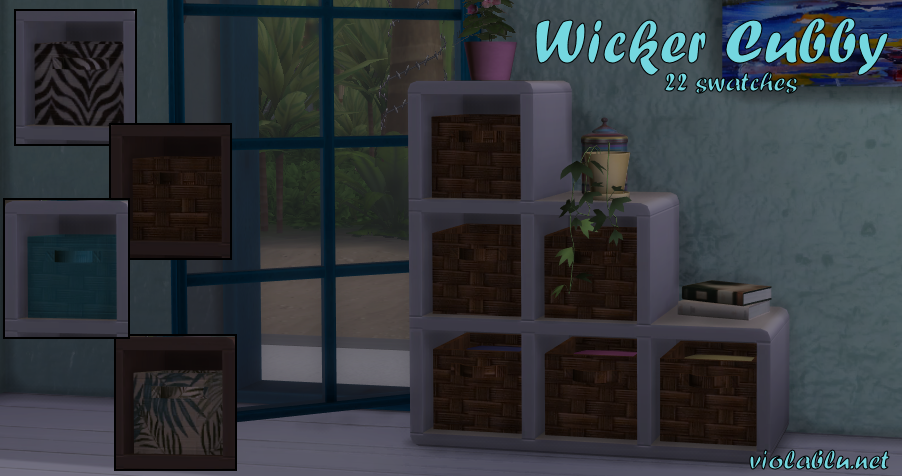 Wicker Cubby for Sims 4
