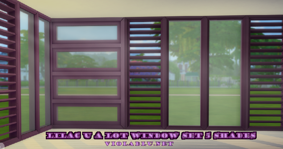 Lilac U A Lot Window Set for Sims 4