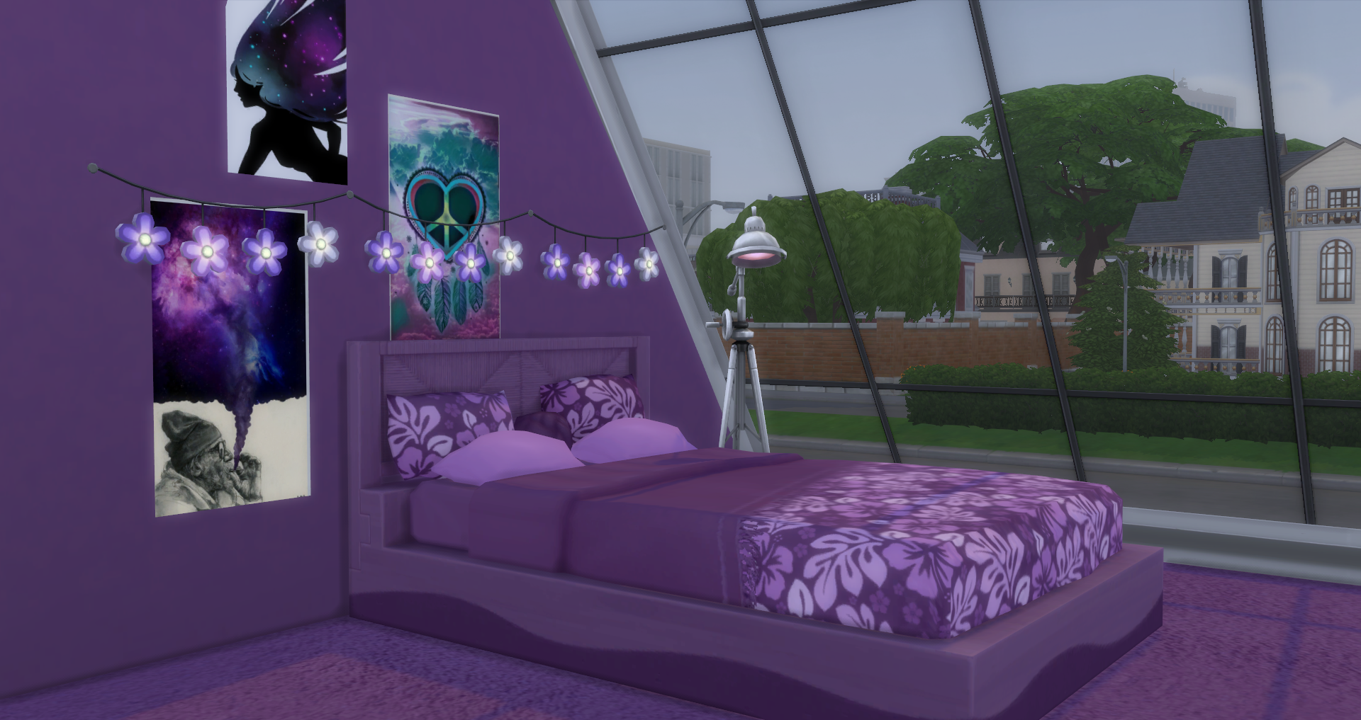 Lilac U A Lot Eco Beds for Sims 4