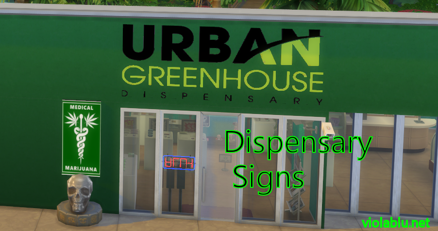 Dispensary Signs for Sims 4