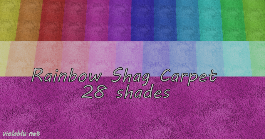 Rainbow Shag Carpets for Sims 4