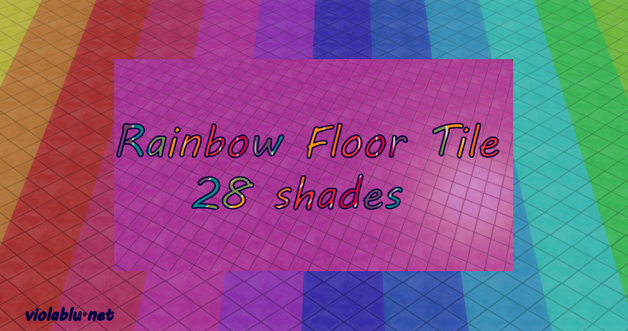 Rainbow Floor Tiles for Sims 4