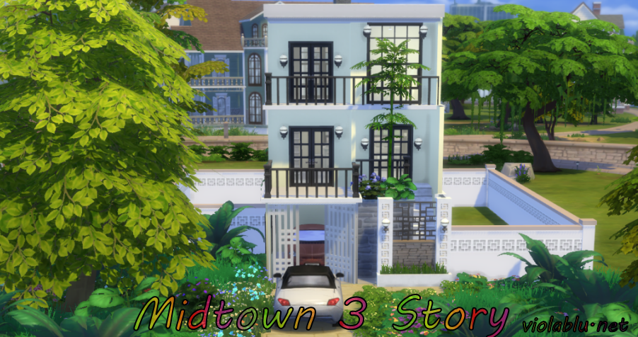 Midtown 3 Story for Sims 4