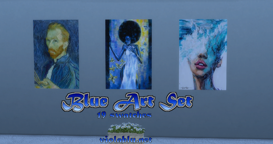 Blue Art Set for Sims 4