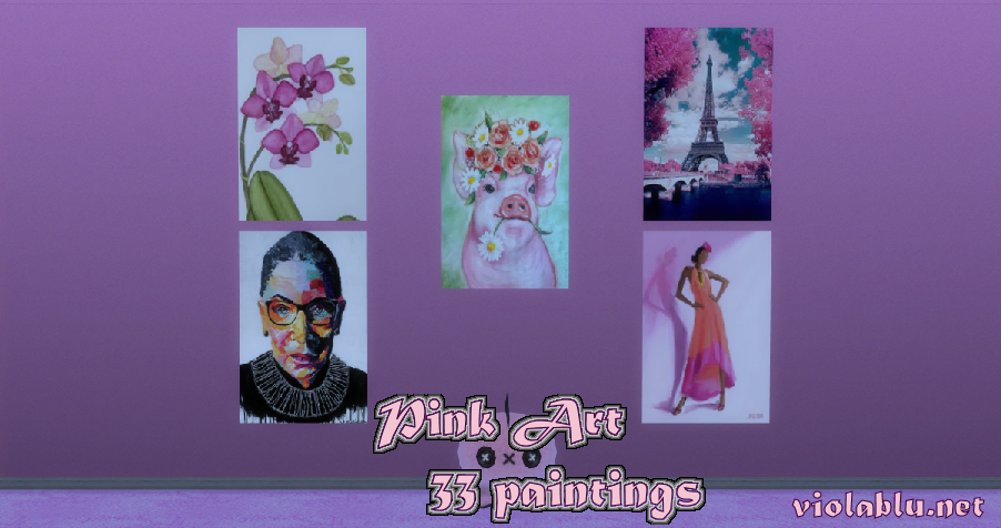 Pink Art for Sims 4