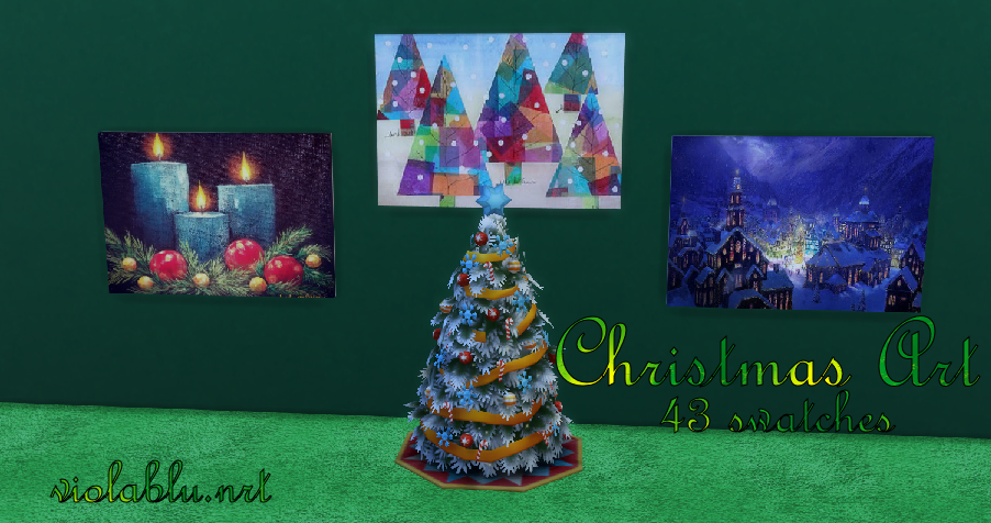 Horizontal Christmas Art for Sims 4