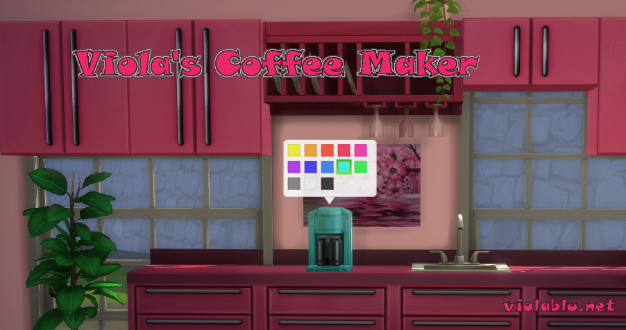Viola's Coffee Maker for The Sims 4