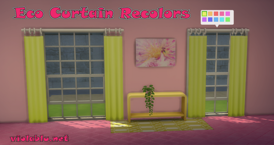 Eco Curtains Recolored for Sims 4