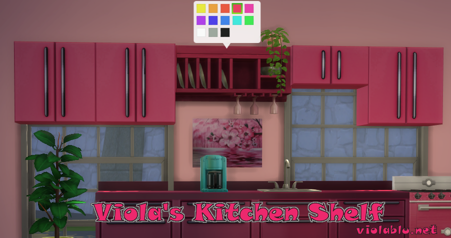 Viola's Kitchen Shelf for The Sims 4