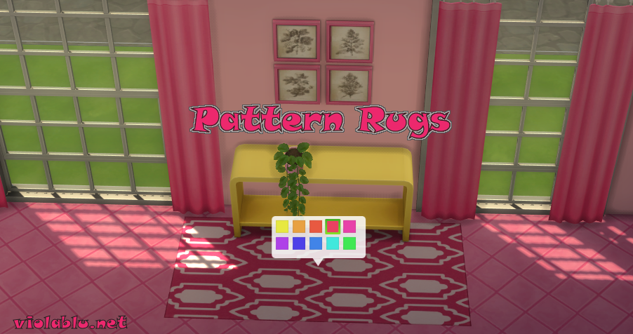 Viola's Pattern Rug Recolors for The Sims 4
