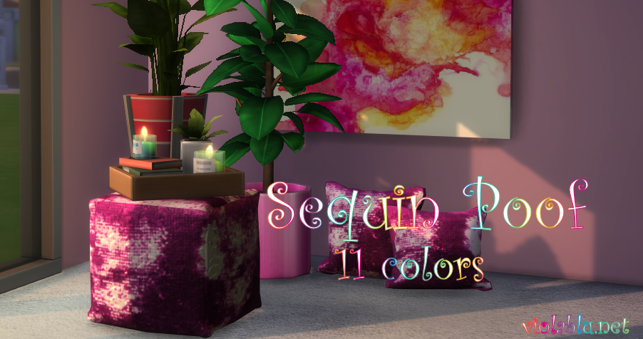 Viola's Sequin Poofs for Sims 4