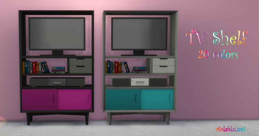 Viola's Tiny House Tv Shelf for Sims 4
