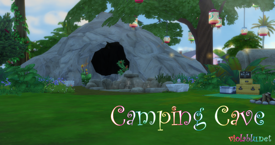 Cave Campsite for Sims 4