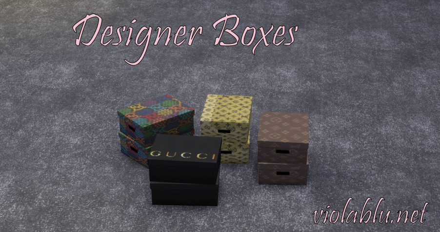 Designer Boxes for Sims 4