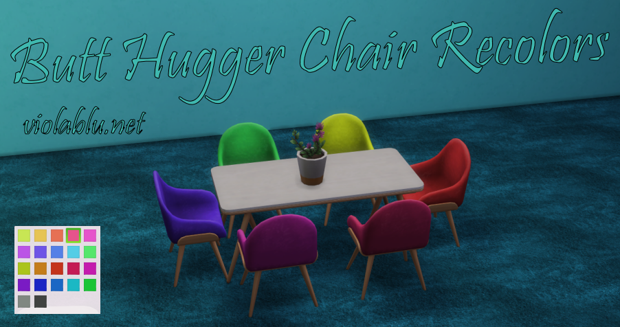 Butt Hugger Chair Recolors for Sims 4