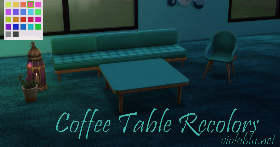 Coffee Table Recolors for Sims 4