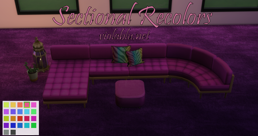 Pretty Sectional Recolors for Sims 4