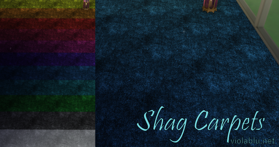 Pretty Shag Carpet for Sims 4