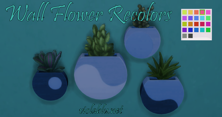 Wall Flowers Recolors for Sims 4