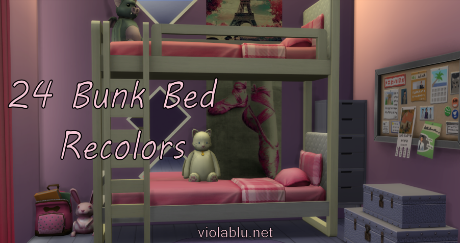 Viola’s 24 Bunk Bed Recolors for Sims 4
