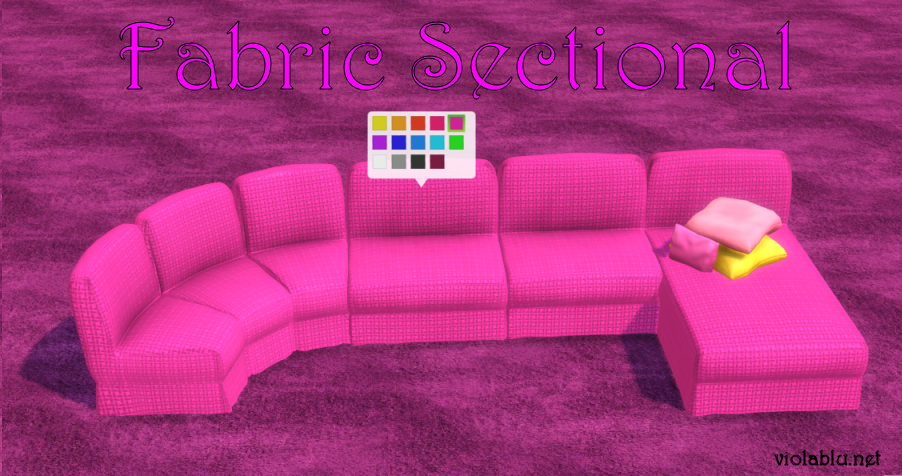 Fabric Sectional Recolors for Sims 4