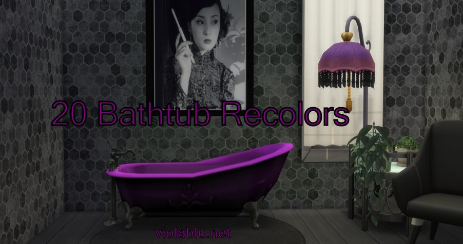 Viola’s Rainbow Bathtub Recolors for Sims 4
