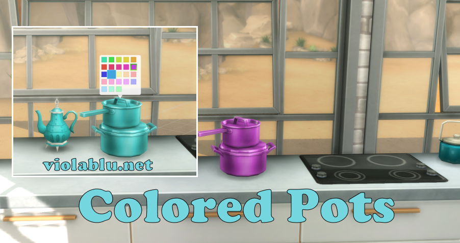 Viola's Recolored Pots for Sims 4