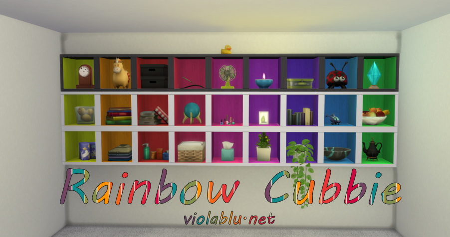 Rainbow Cubbies for Sims 4