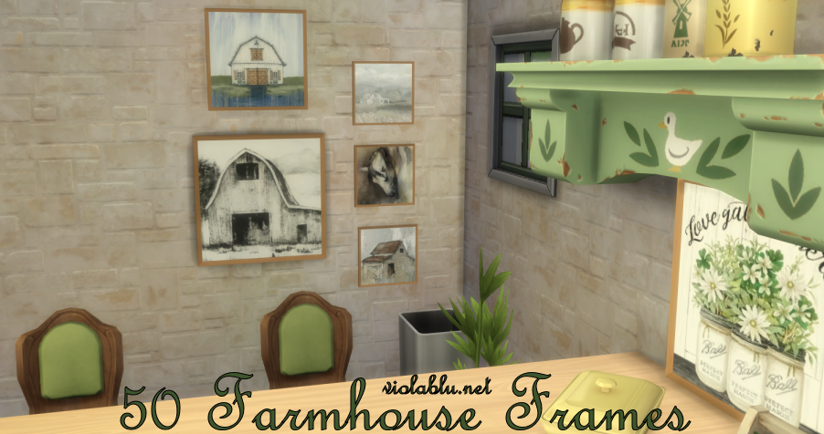 Farmhouse Frames for Sims 4